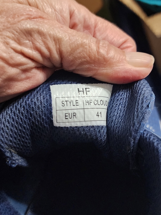 HF Cloud Men's Blue White Geometric Mesh Low Top Lace Up Athletic Sneakers - Picture 2 of 8